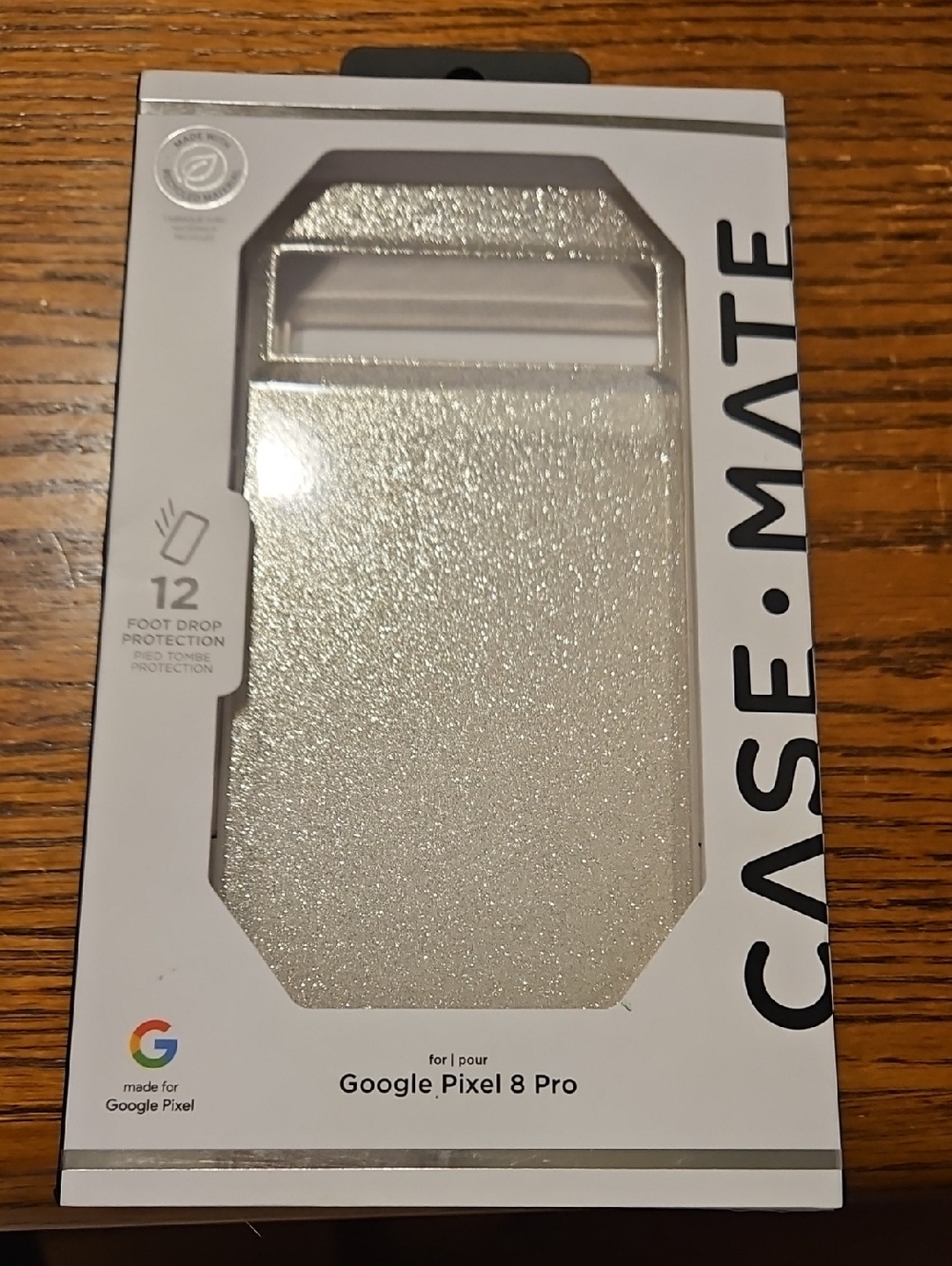 Case-Mate Sheer Crystal Gold Glitter Phone Case for Google Pixel 8 Pro